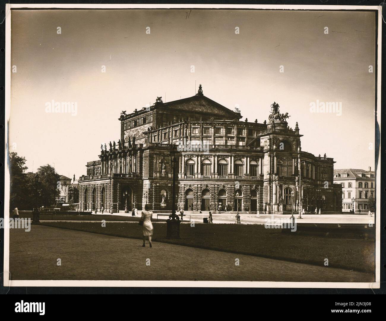 Gottfried Semper (1803-1879, as an architect): Royal court theater, Dresden Stock Photo