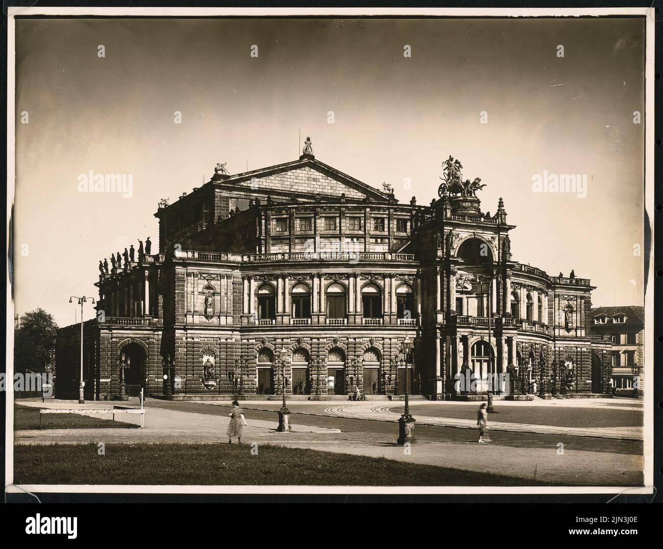Gottfried Semper (1803-1879, as an architect): Royal court theater, Dresden Stock Photo