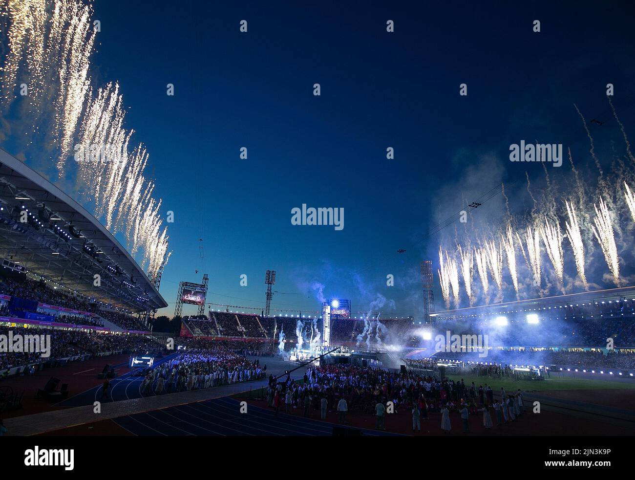 Birmingham commonwealth games fireworks hires stock photography and
