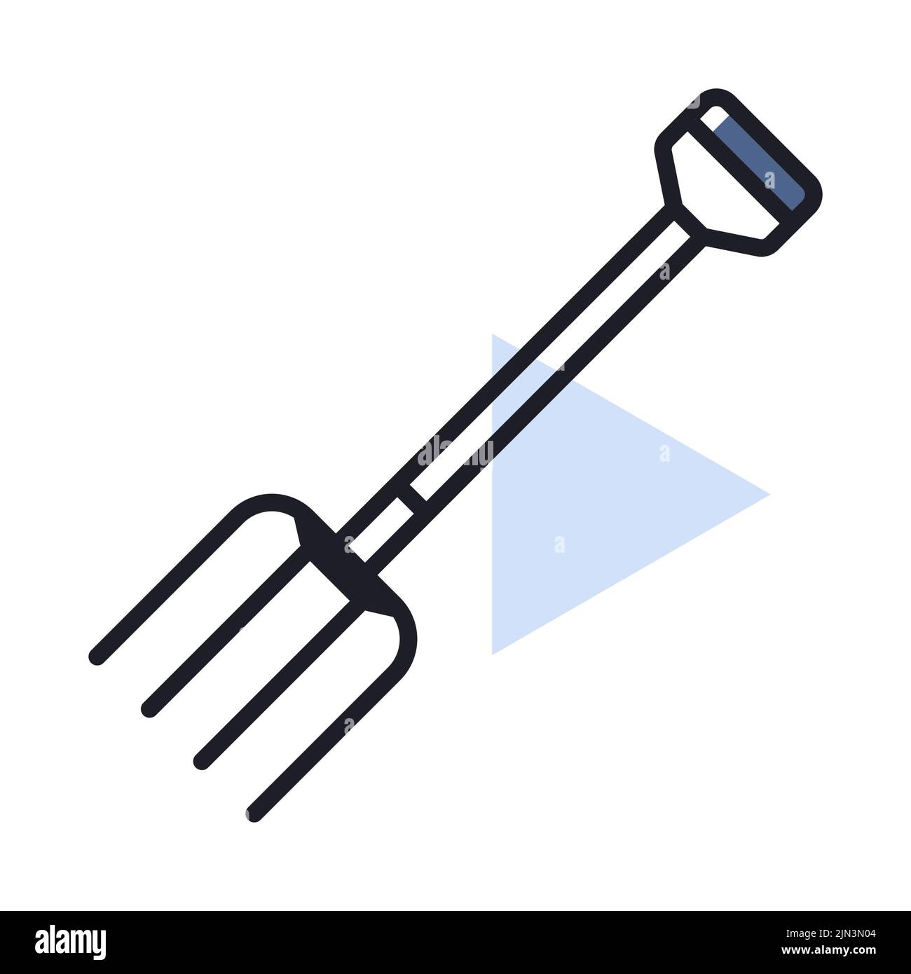 Garden pitchfork isolated vector icon. Graph symbol for agriculture ...