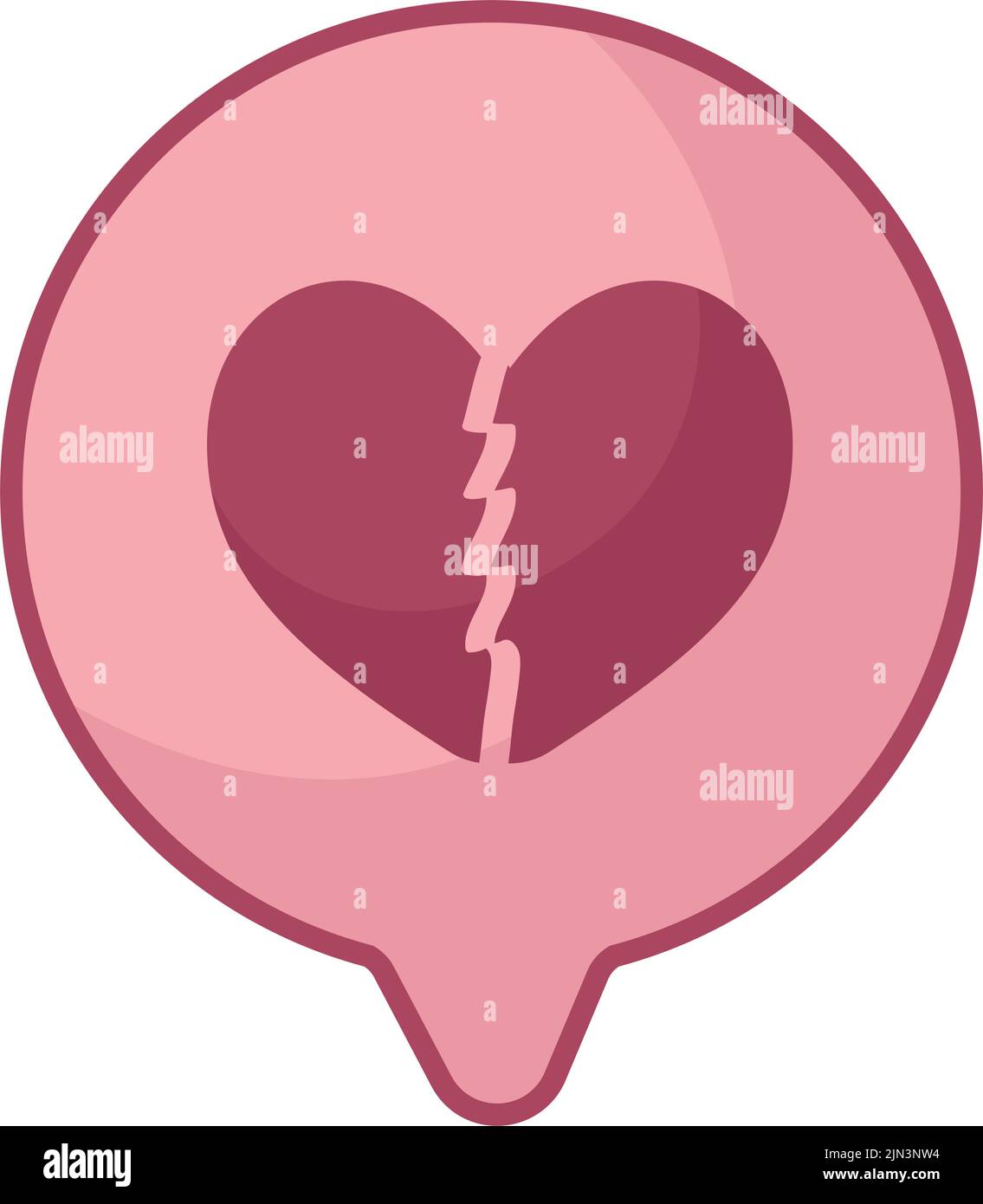 talk bubble with broken heart Stock Vector Image & Art - Alamy