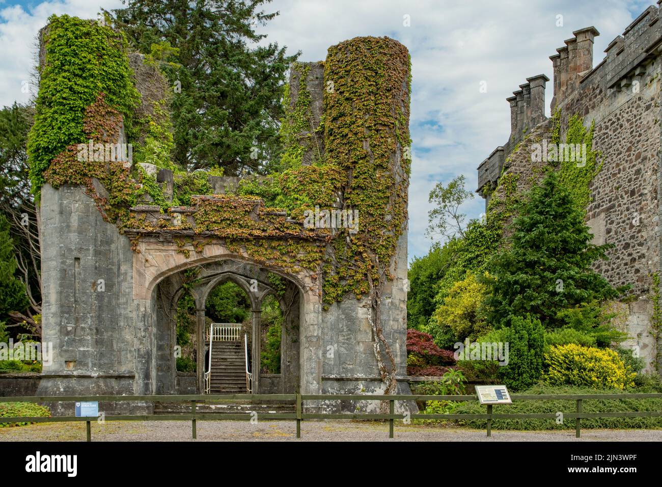 Ruins of Armadale Castle, Armadale, Isle of Skye, Scotland Stock Photo