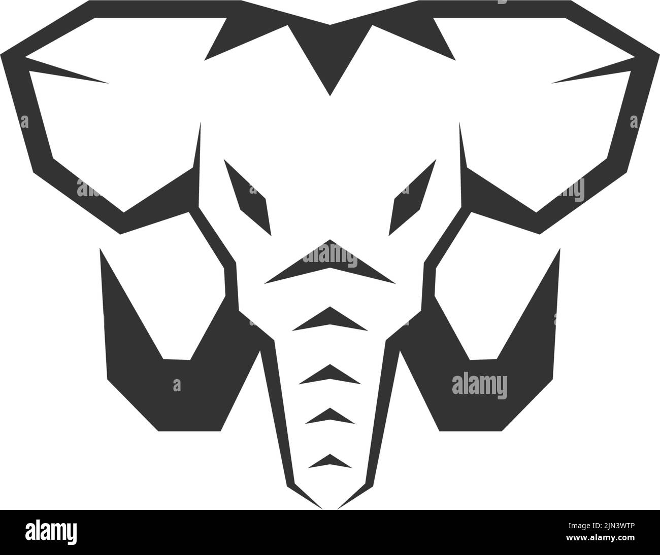 Elephant icon logo design illustration template Stock Vector