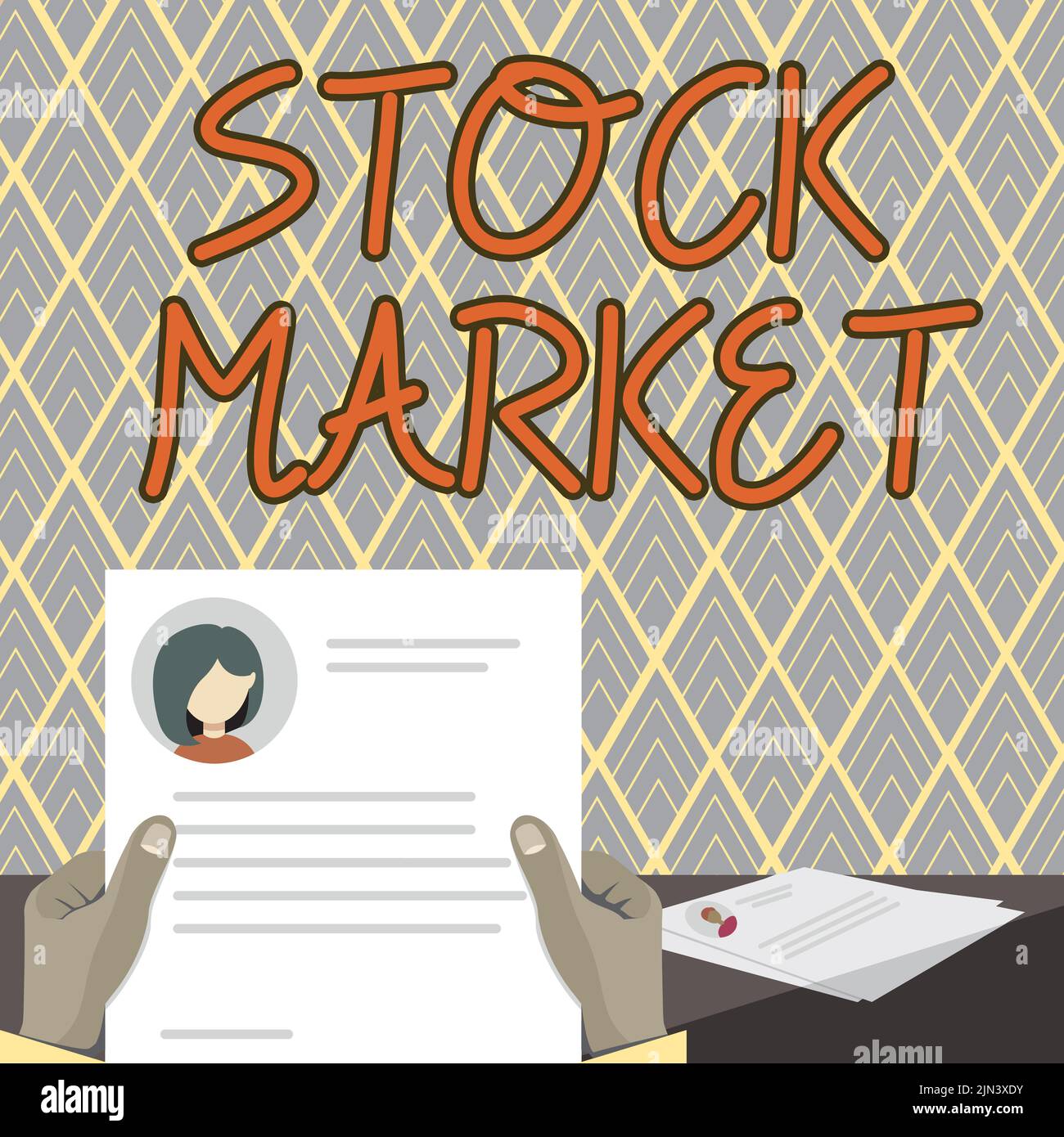 Text caption presenting Stock Market. Word Written on Particular market ...
