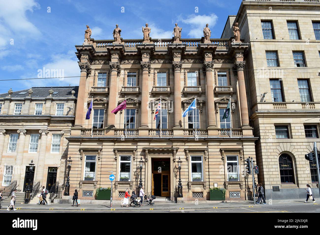 EDINBURGH, SCOTLAND - 1 AUGUST 2022: The former British Linen Bank building at 38-39 St Andrew Square, designed by David Bryce and built in 1851-2. Stock Photo
