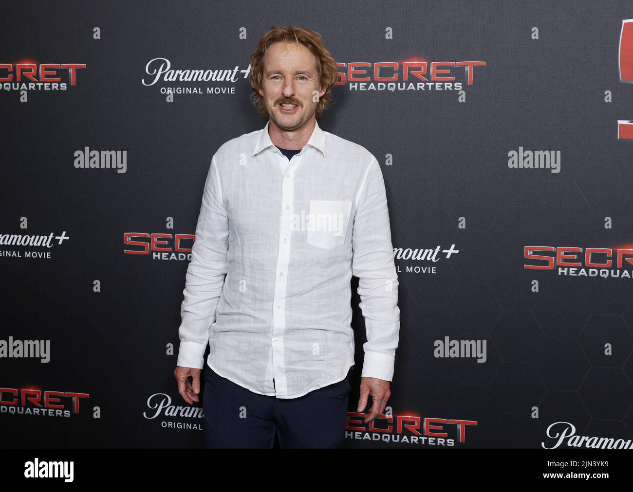 New York, United States. 08th Aug, 2022. Owen Wilson arrives on the red carpet for Paramount 's 'Secret Headquarters' New York Premiere at Signature Theater on Monday, August 8, 2022 in New York City. Photo by John Angelillo/UPI Credit: UPI/Alamy Live News Stock Photo