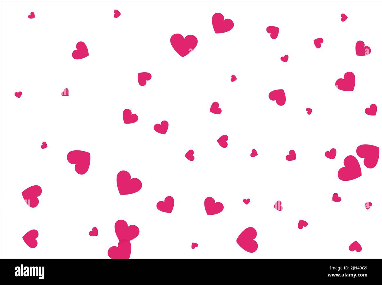 Red heart vector background. Love confetti background Stock Vector