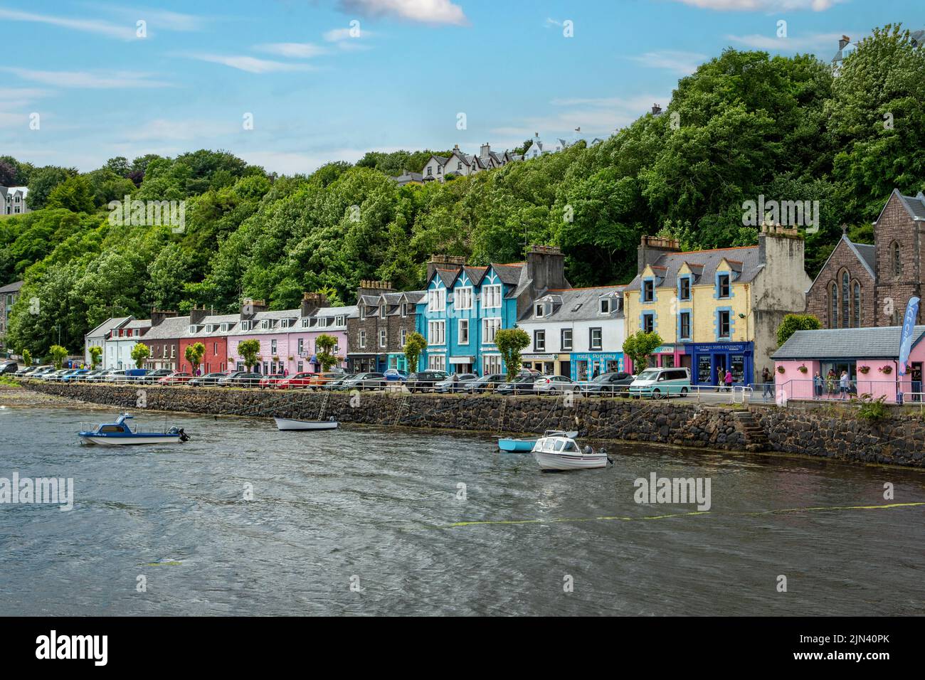Waterfront Housing, Tobermory, Mull, Argyll and Bute, Scotland Stock