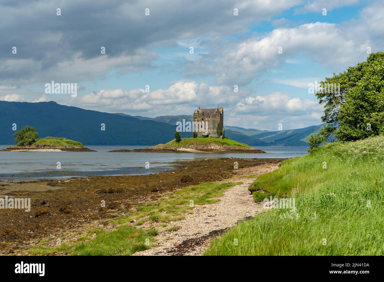 Castle Stalker, Appin, Argyll, Scotland Stock Photo