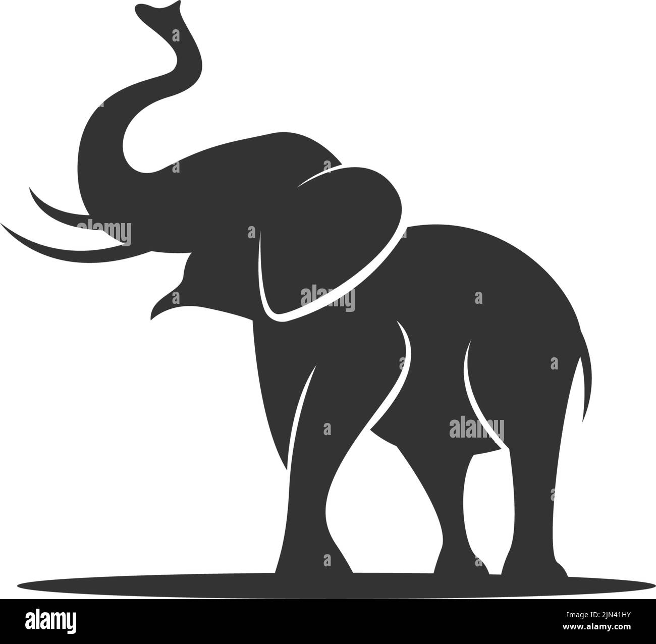 Elephant icon logo design illustration template Stock Vector