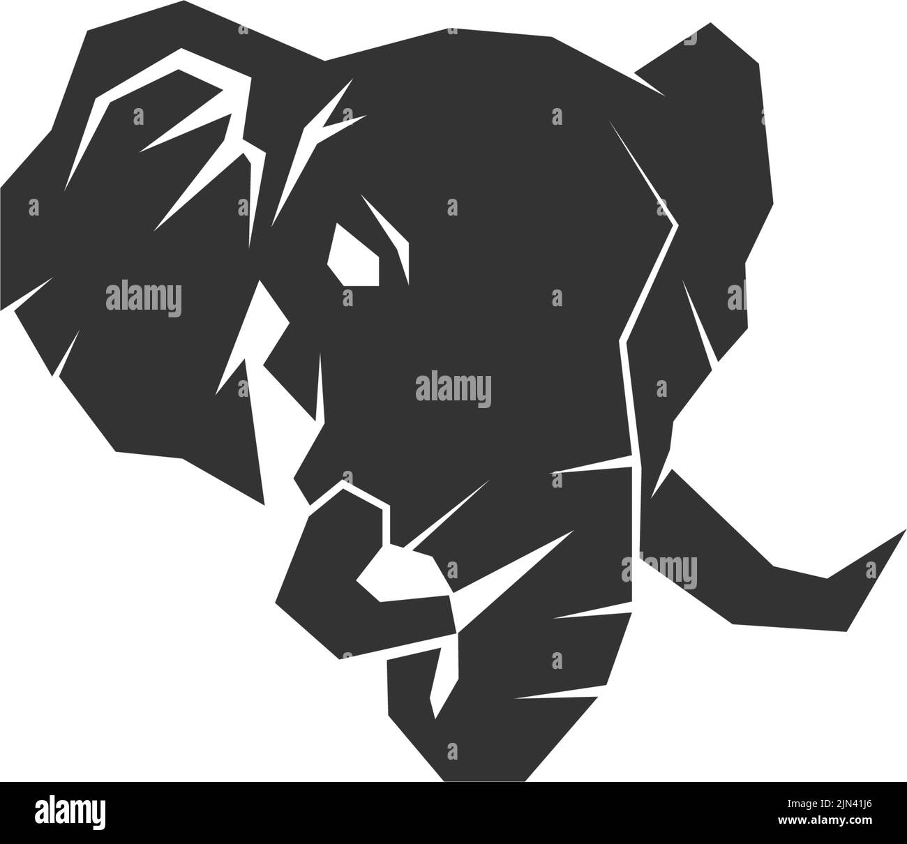 Elephant icon logo design illustration template Stock Vector Image ...