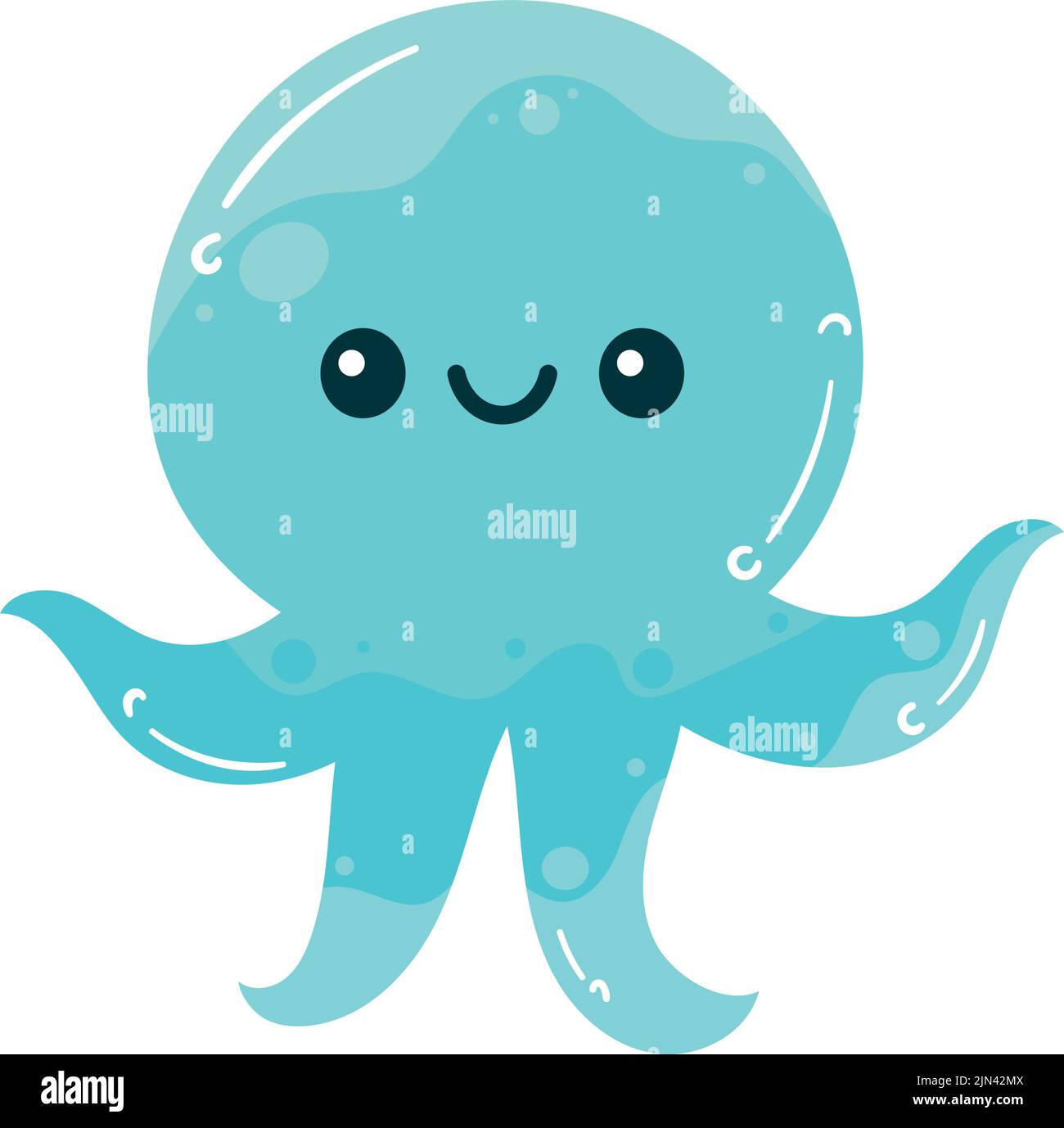 octopus blue sealife animal icon Stock Vector Image & Art - Alamy