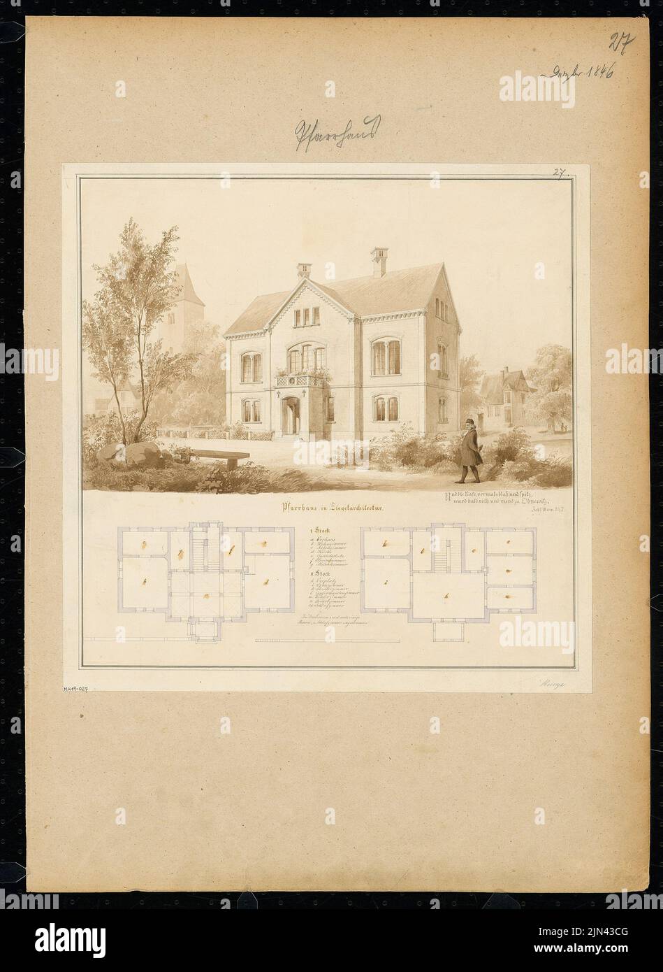 Gustav Runge (18221900) rectory. Monthly competition December 1846