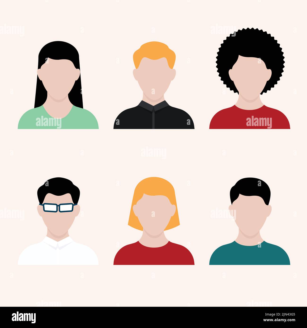 Vector abstract people icons. Stock Vector