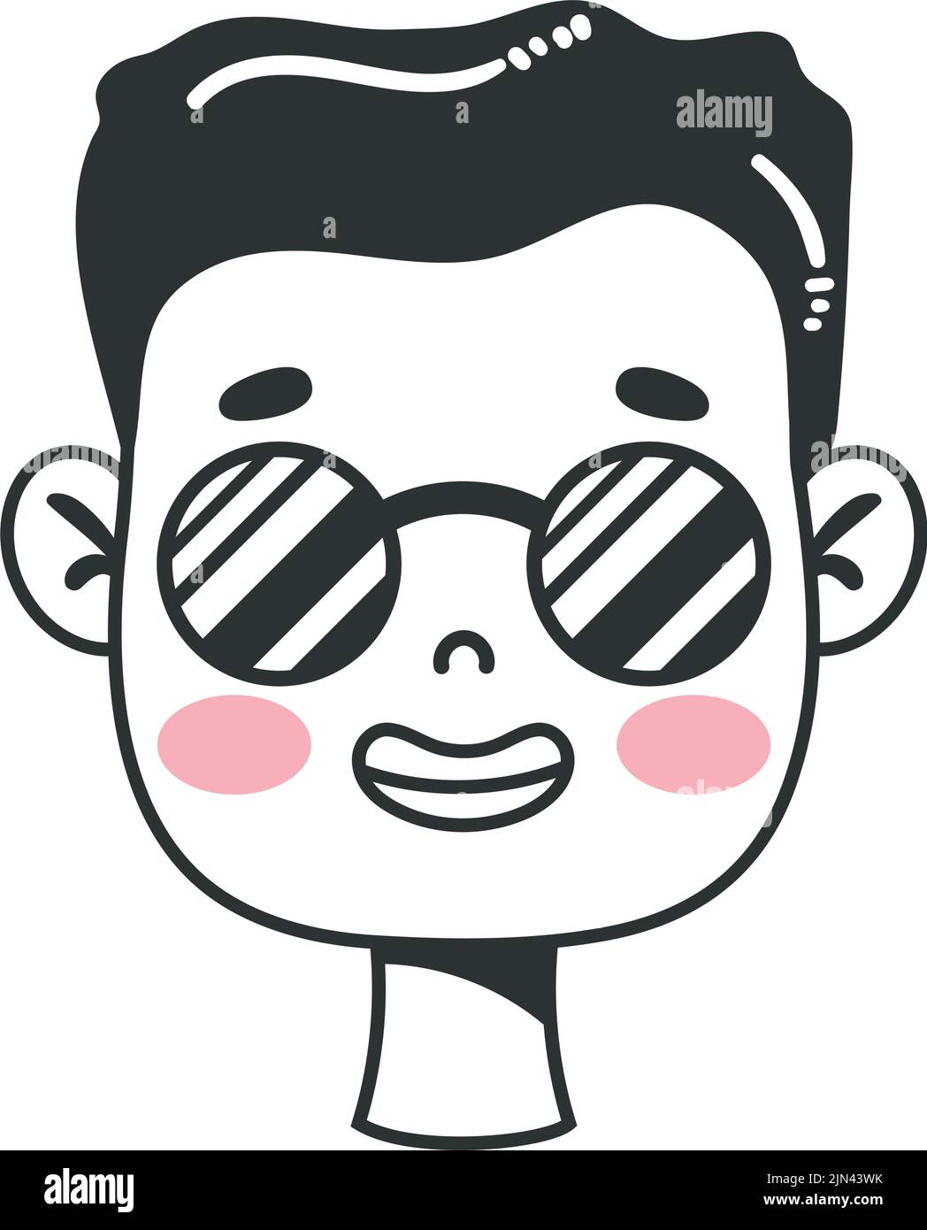 man head wearing sunglasses character Stock Vector Image & Art - Alamy