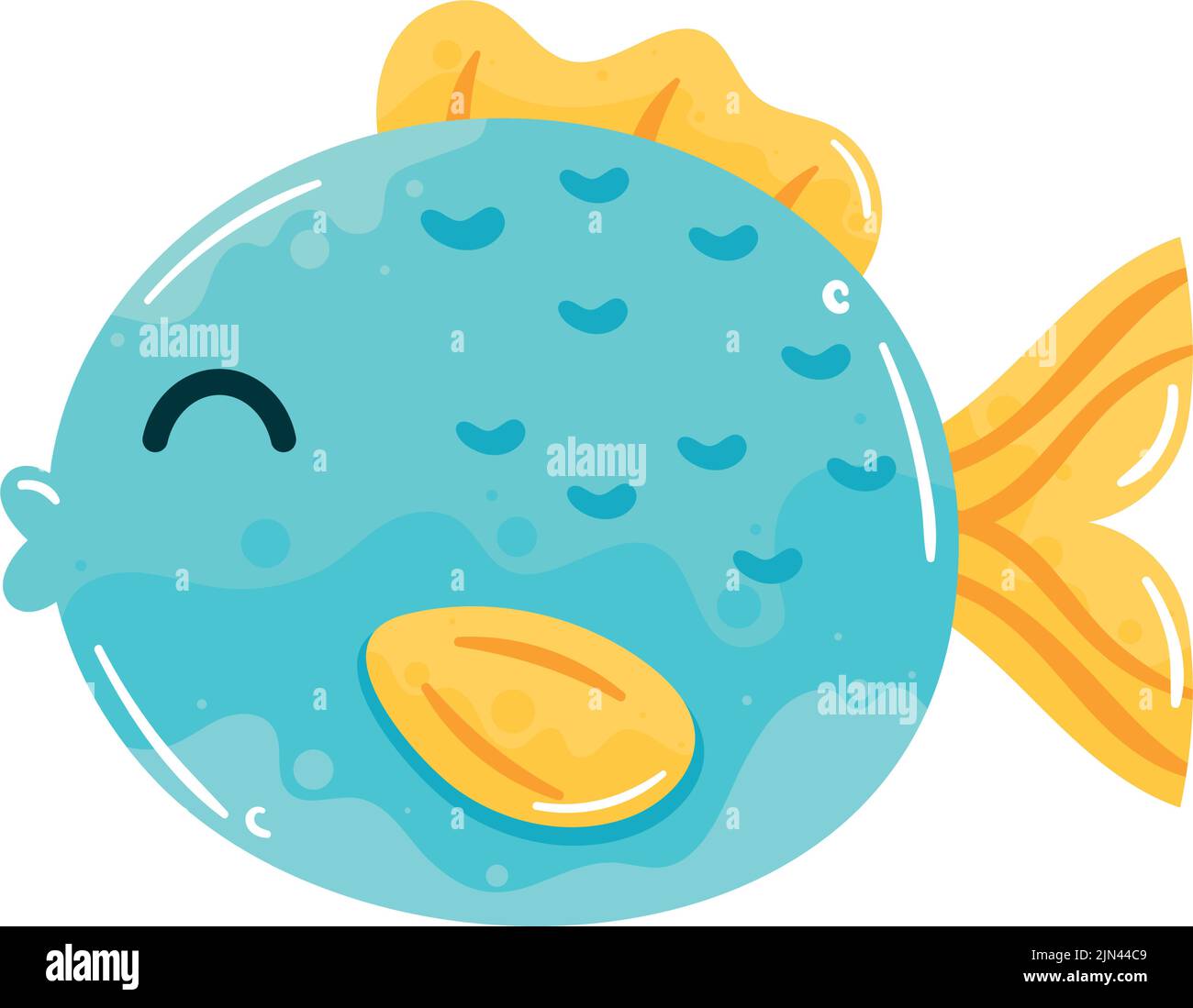 blue fish sealife animal icon Stock Vector Image & Art - Alamy