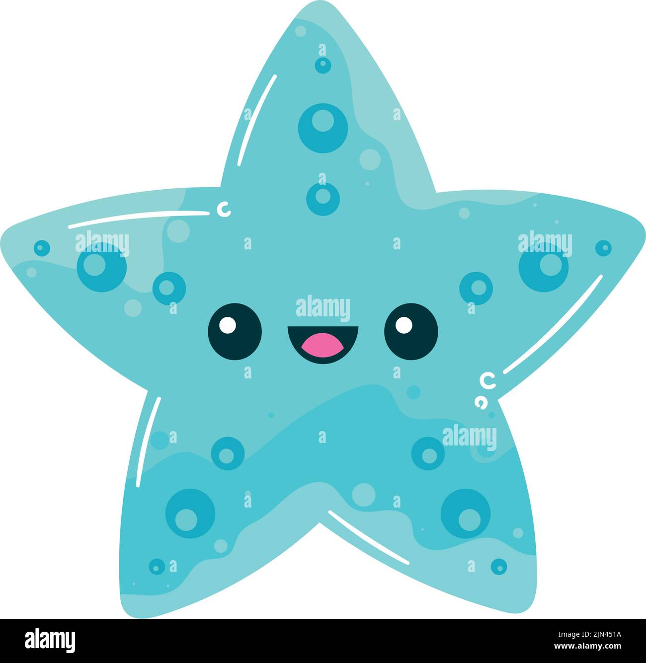 blue starfish sealife animal icon Stock Vector Image & Art - Alamy