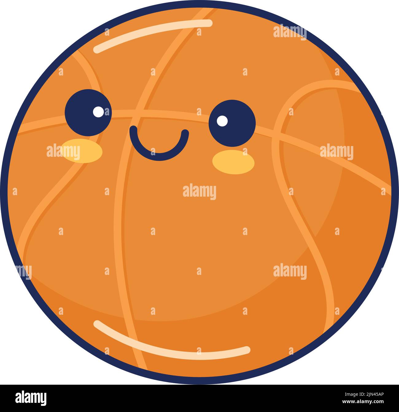 basketball balloon kawaii style character Stock Vector Image & Art - Alamy