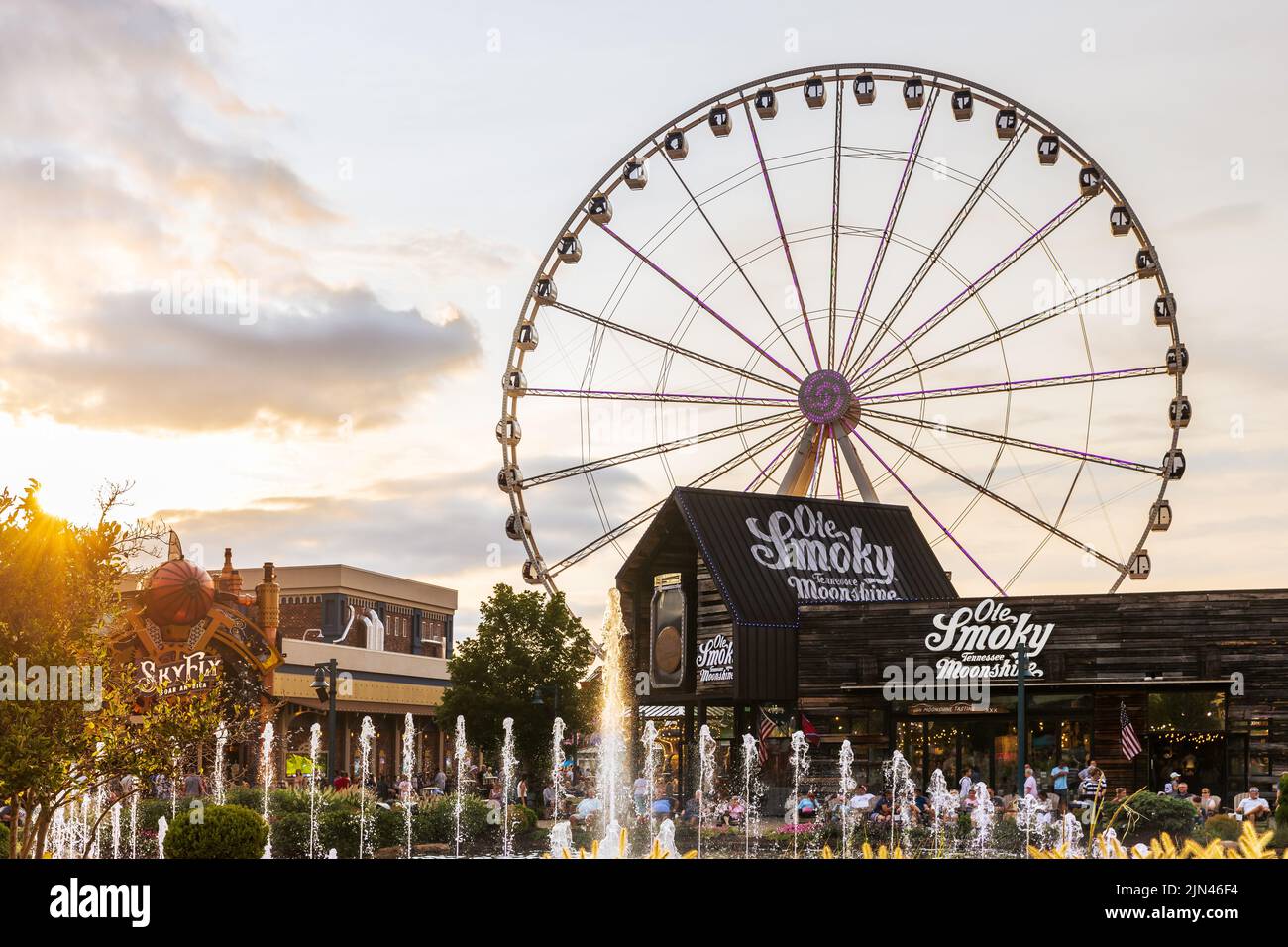 The Island in Pigeon features stores, wineries, distilleries, and