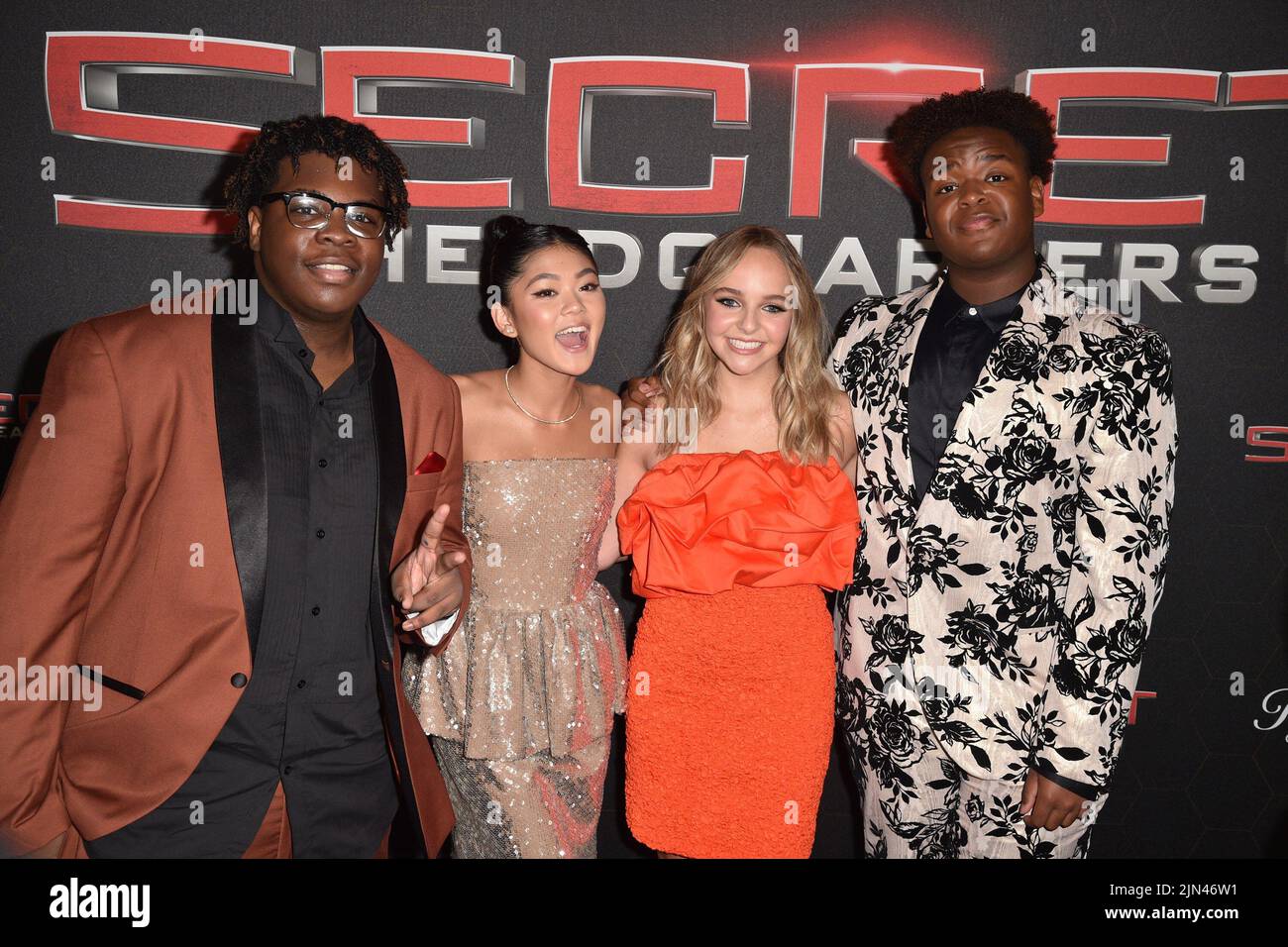 New York, NY, USA. 8th Aug, 2022. Kezii Curtis, Momona Tamada, Abby James Witherspoon, Keith L. Williams at arrivals for SECRET HEADQUARTERS Premiere, Signature Theatre Company, New York, NY August 8, 2022. Credit: Kristin Callahan/Everett Collection/Alamy Live News Stock Photo
