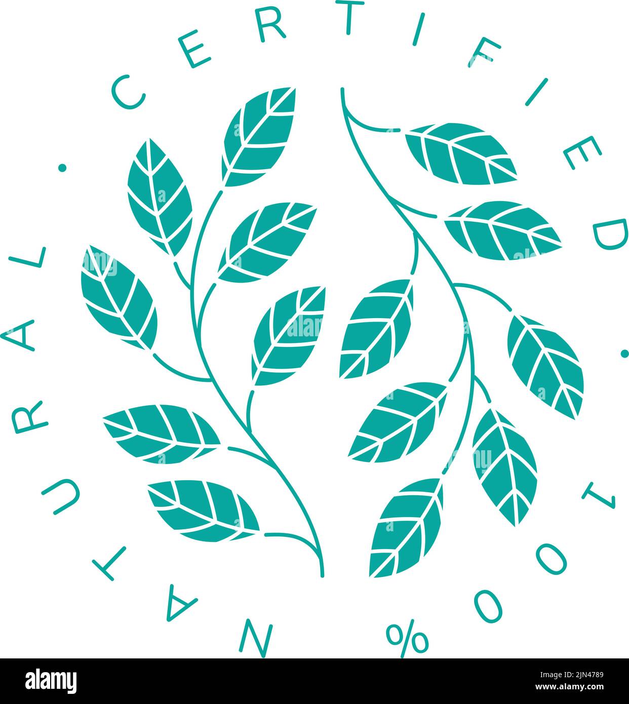 certified 100 percent natural label Stock Vector Image & Art - Alamy