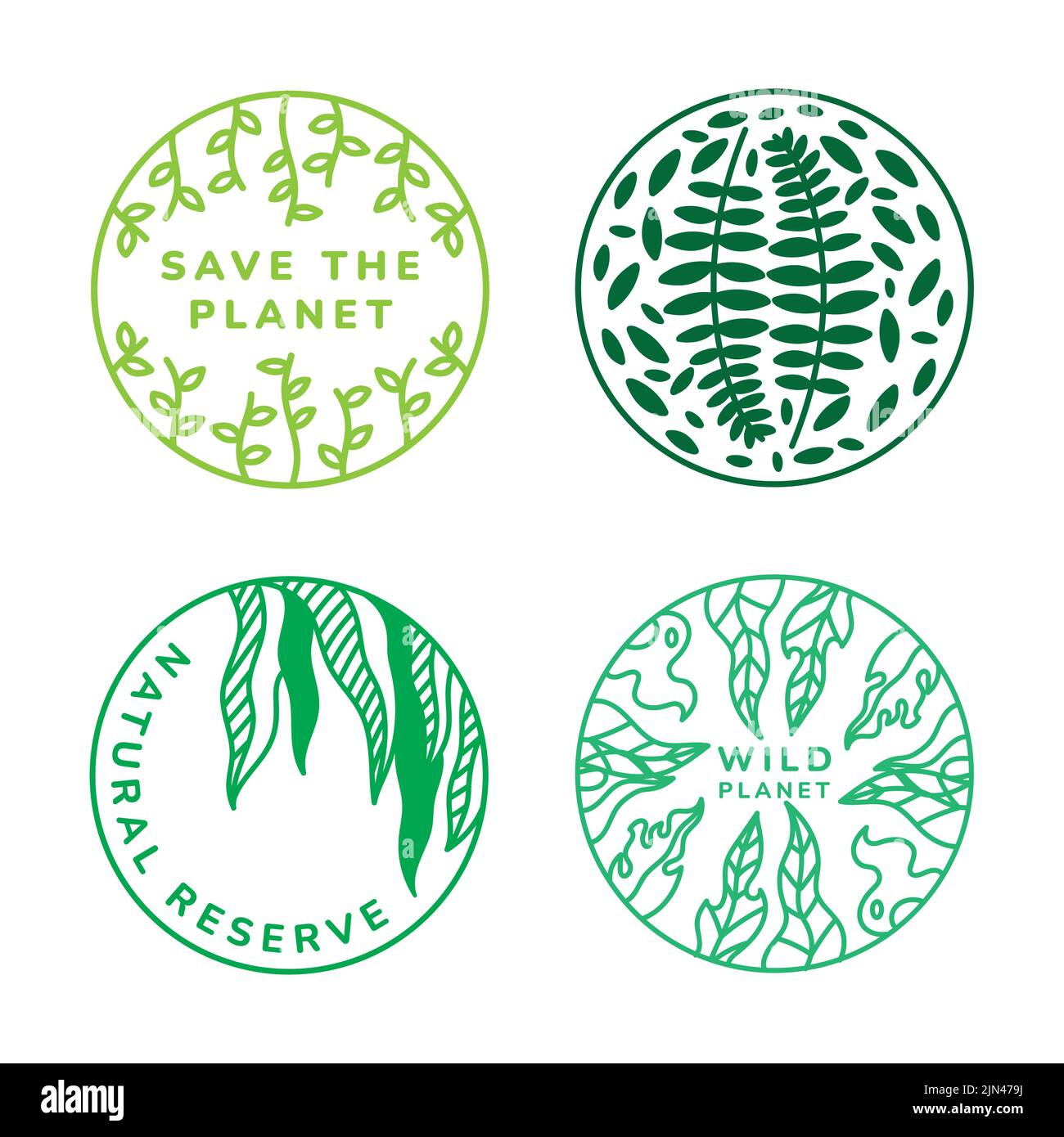 four organic labels set icons Stock Vector Image & Art - Alamy