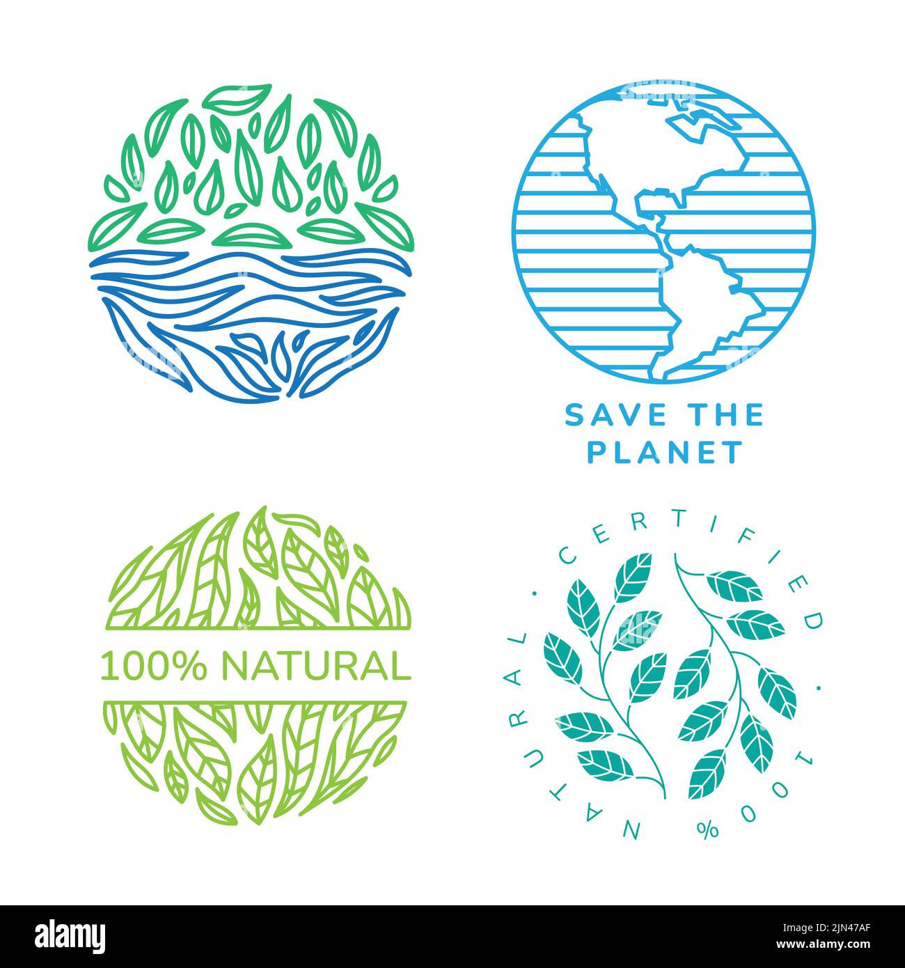 set of organic labels icons Stock Vector Image & Art - Alamy