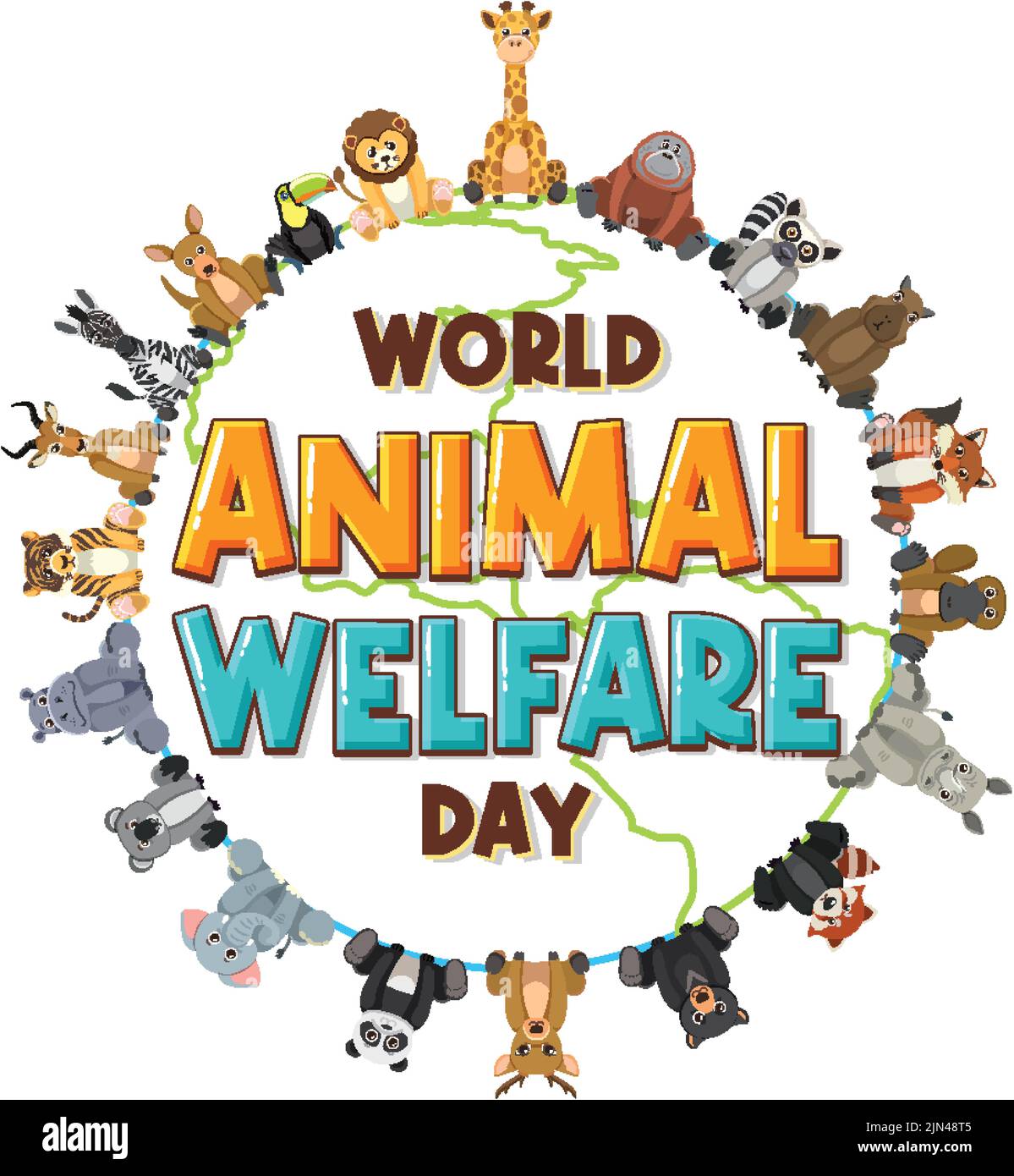 World Animal Welfare Day Poster illustration Stock Vector Image & Art