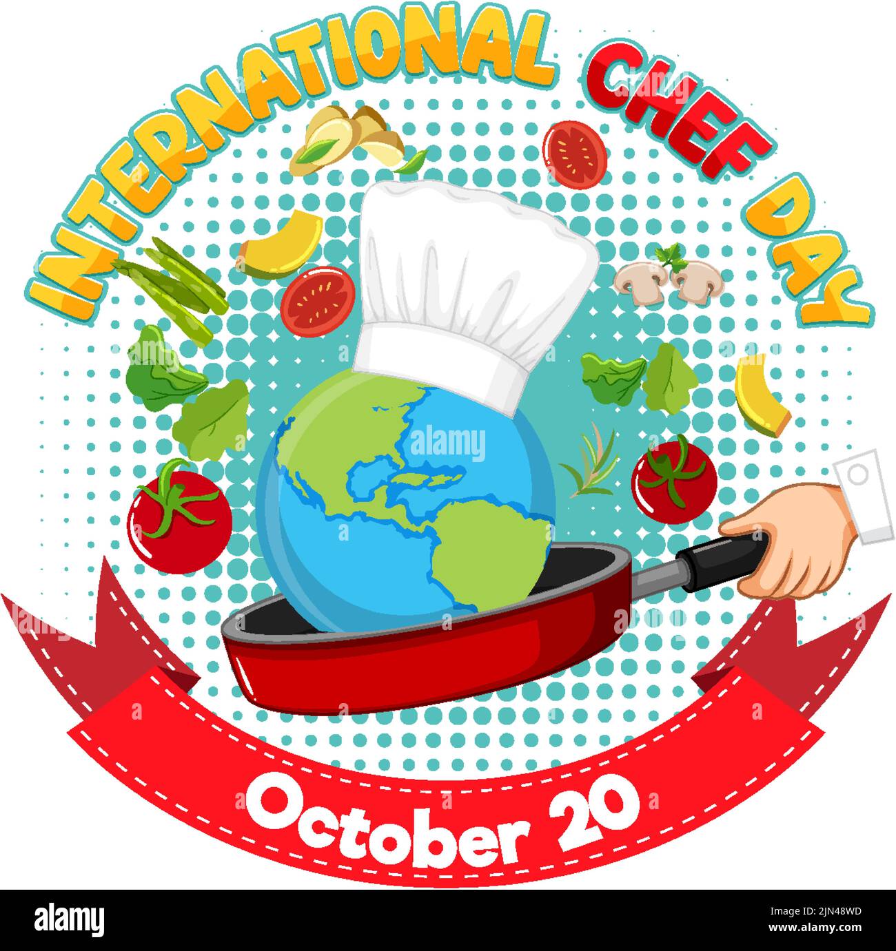 International Chef Day Poster Design illustration Stock Vector Image