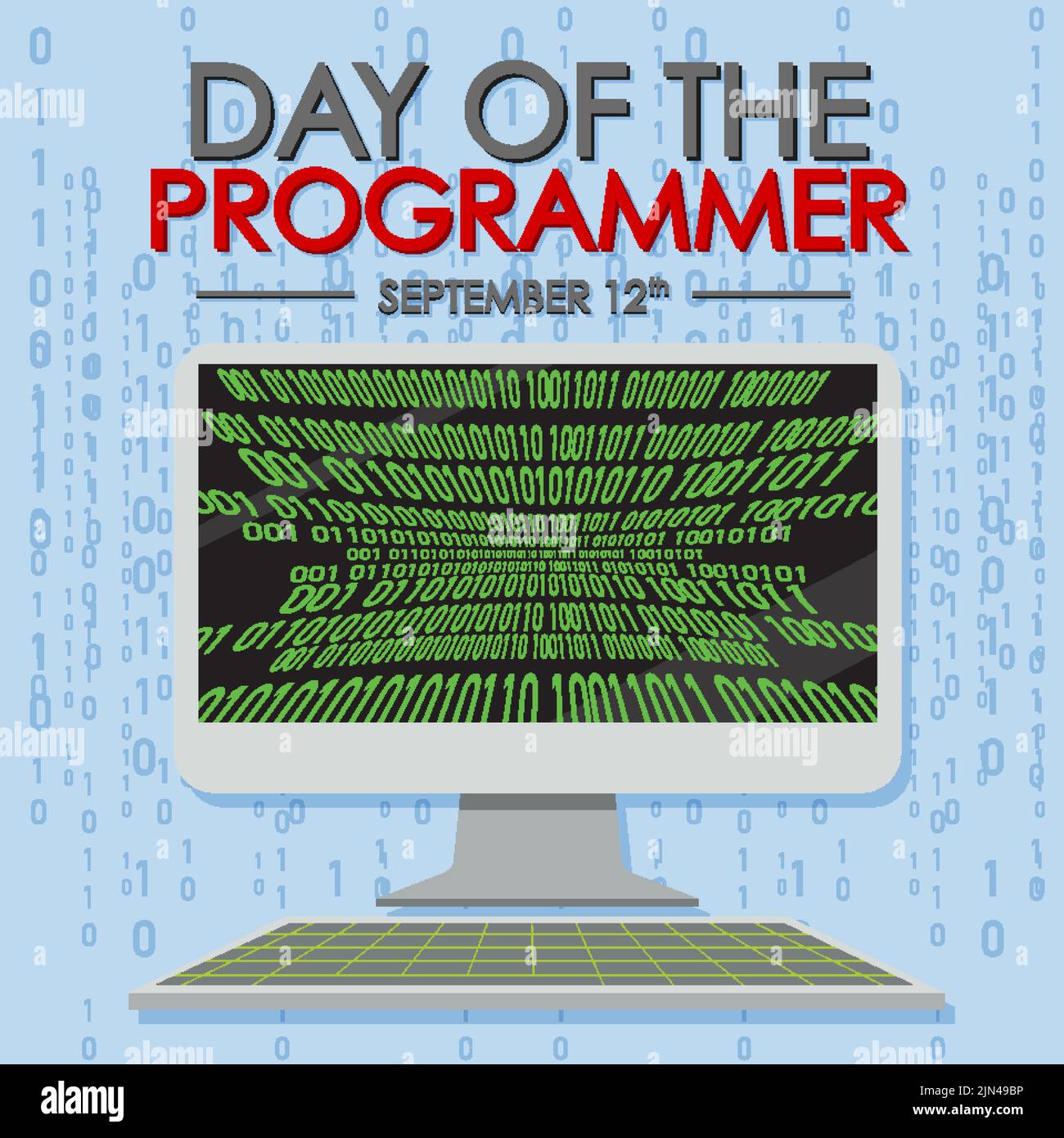 The day of the programmer poster illustration stock vector image art