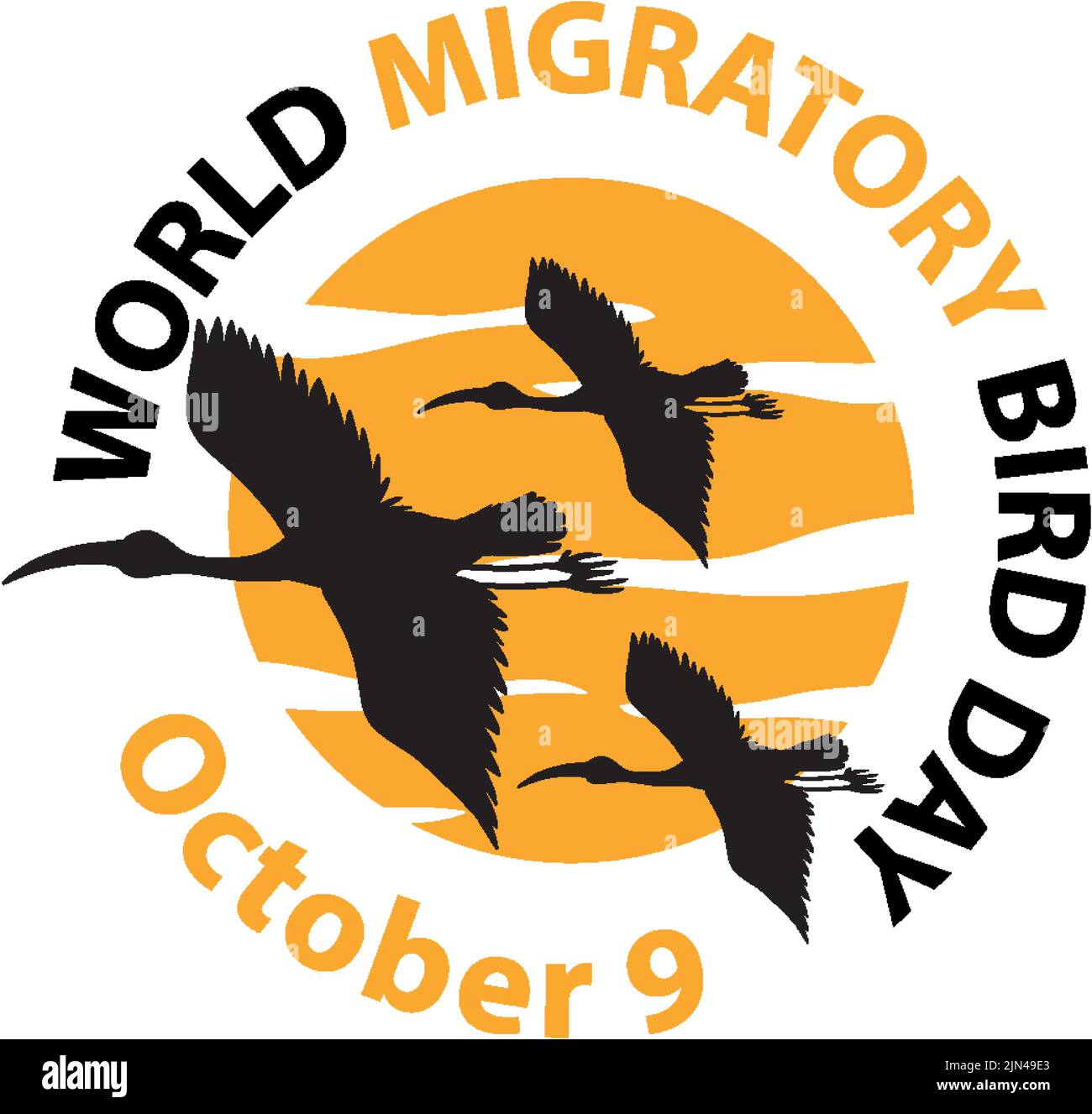 World Migratory Bird Day Banner Concept illustration Stock Vector Image