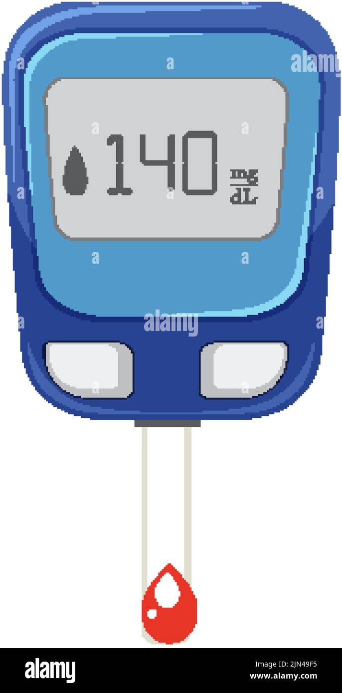 Blood glucose monitoring device illustration Stock Vector Image & Art