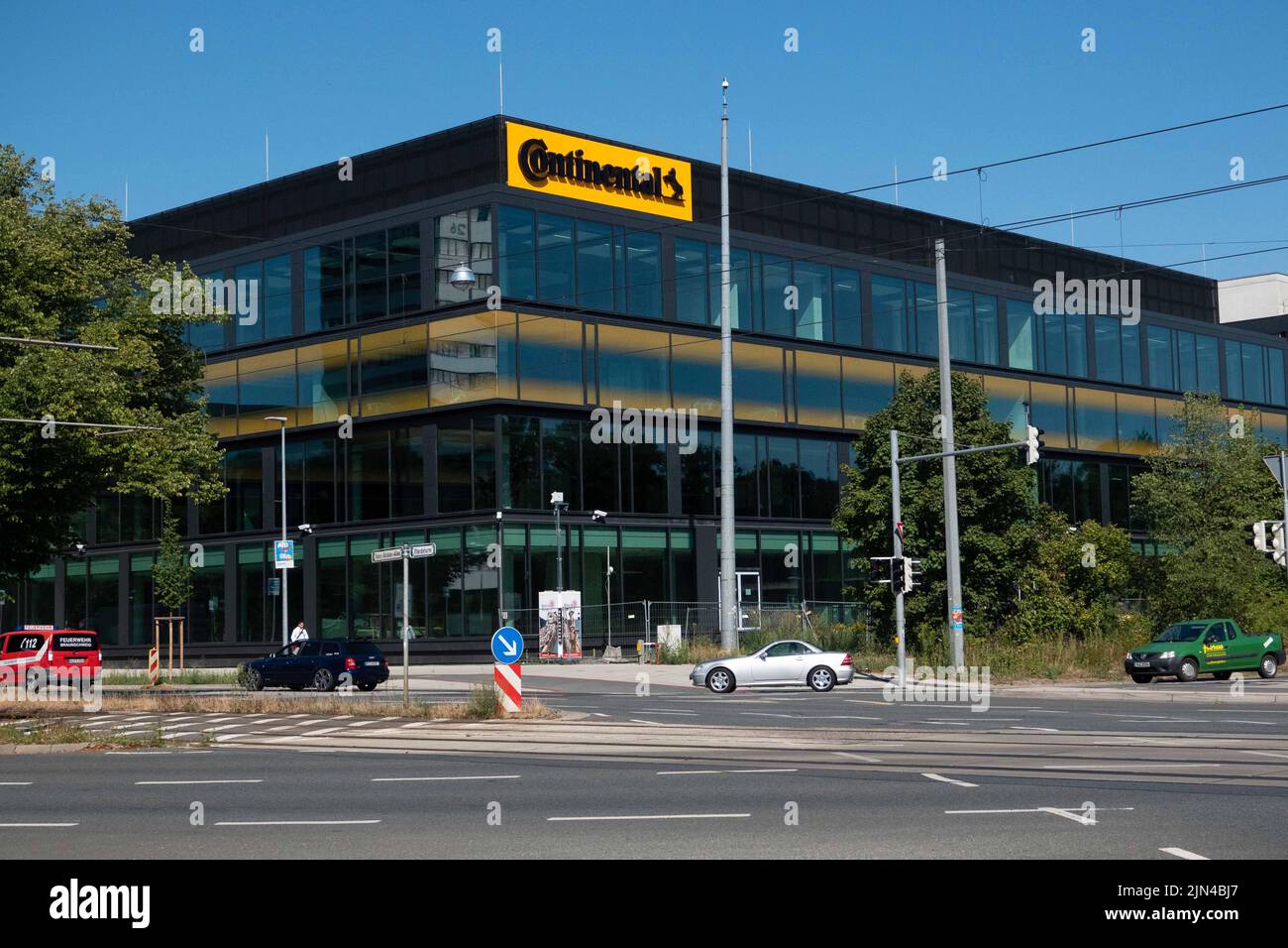 Hanover, Germany. 08th Aug, 2022. The Continental logo hangs on the new