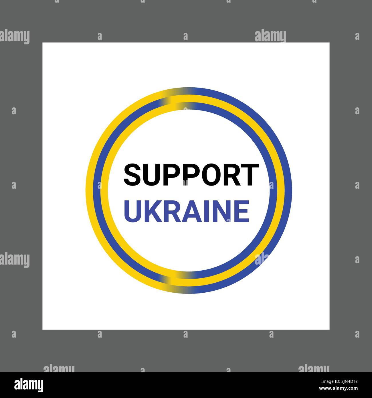 ukraine text with watercolor flag theme design vector Stock Vector