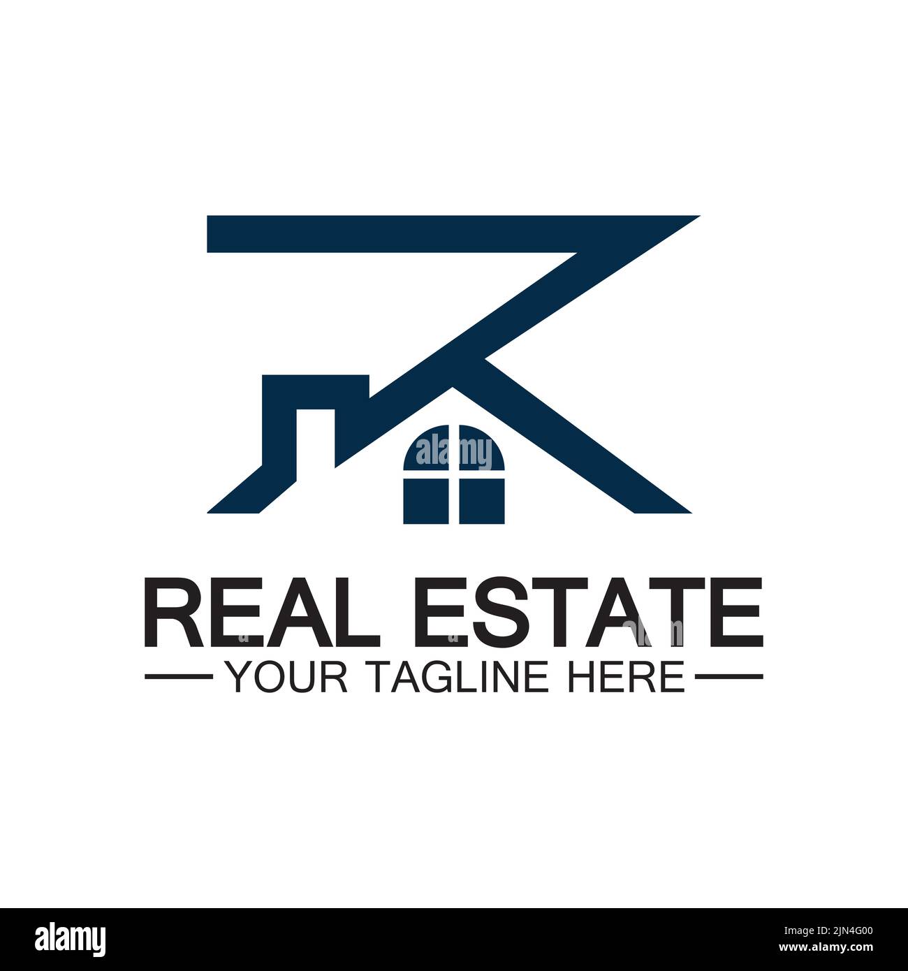 Initial letter R real estate and house logo design vector illustration ...