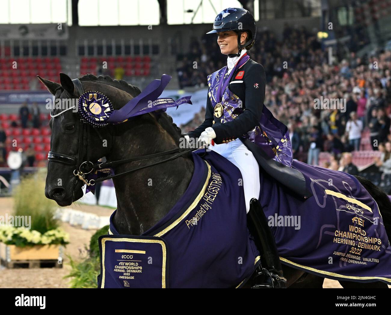 Herning, Denmark. 08th Aug, 2022. World Equestrian Games. Charlotte Fry