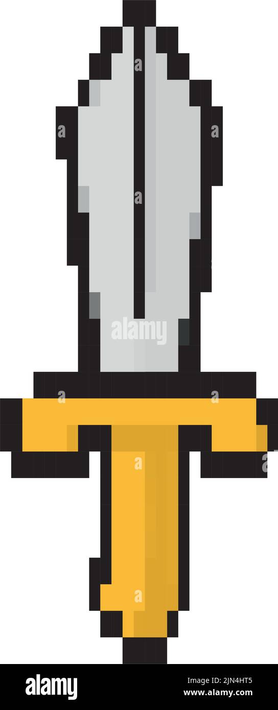 pixelated sword design Stock Vector