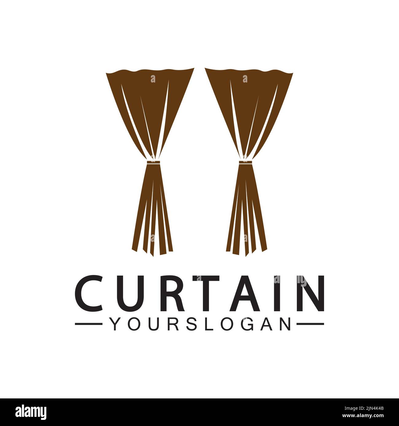 Curtain logo vector illustration design template Stock Vector