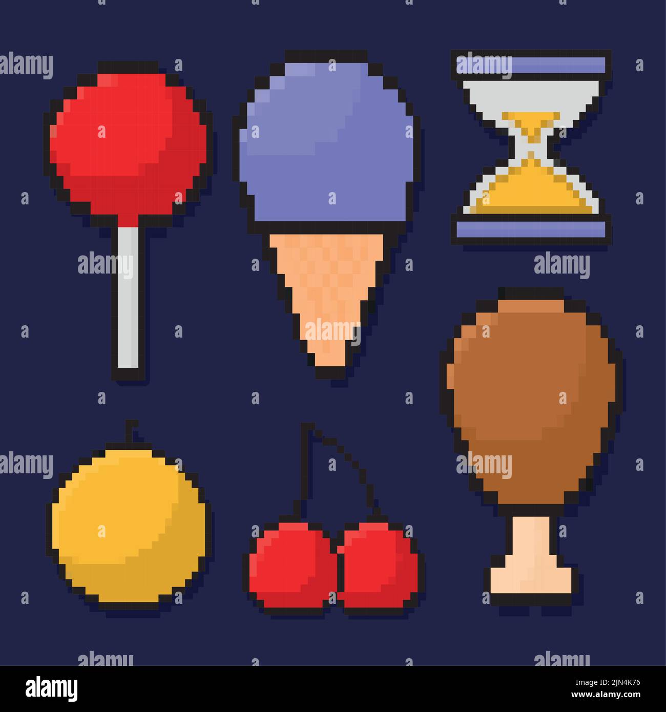 pixel art items group Stock Vector Image & Art - Alamy
