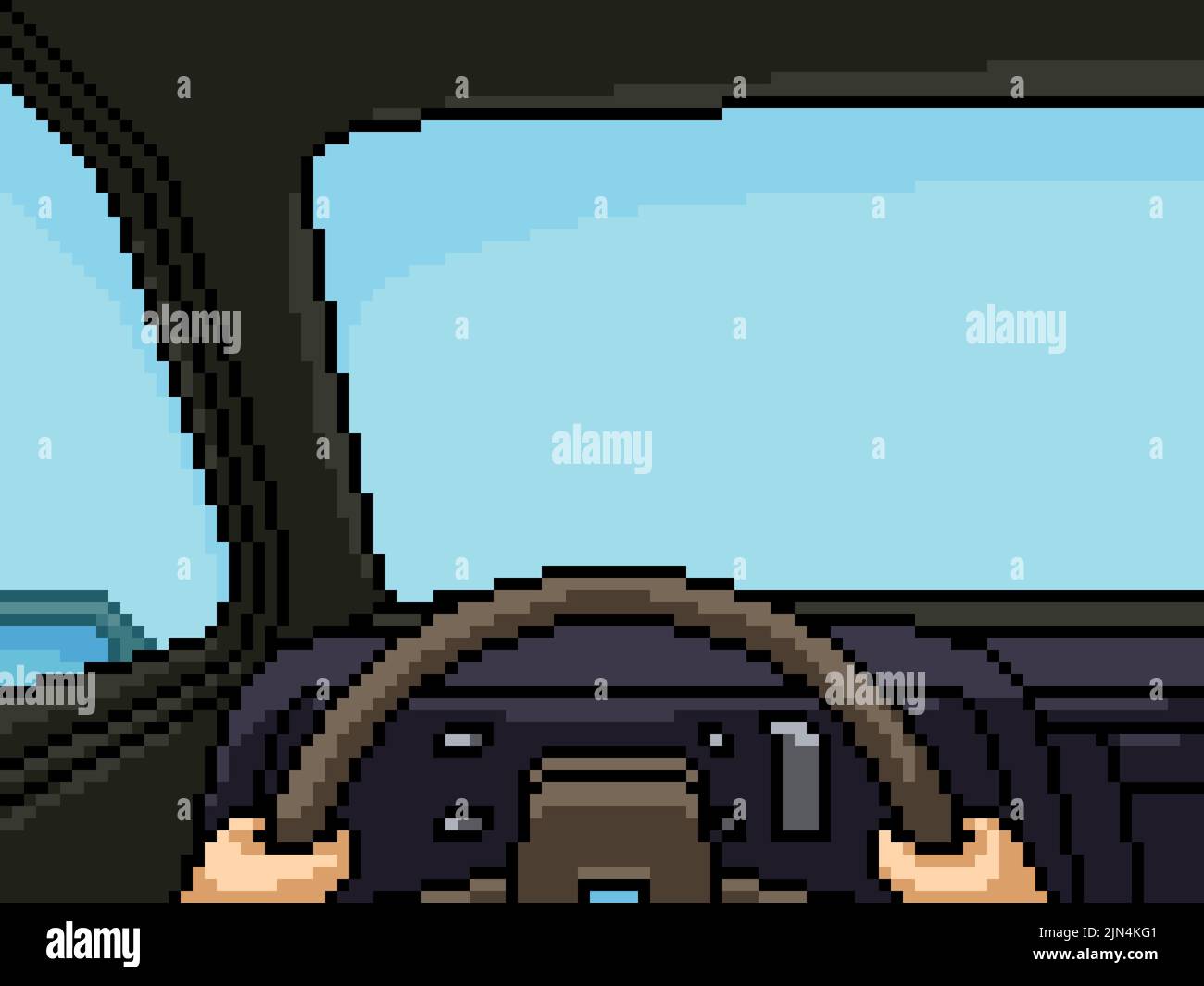 pixel art of car drive interior Stock Vector Image & Art Alamy