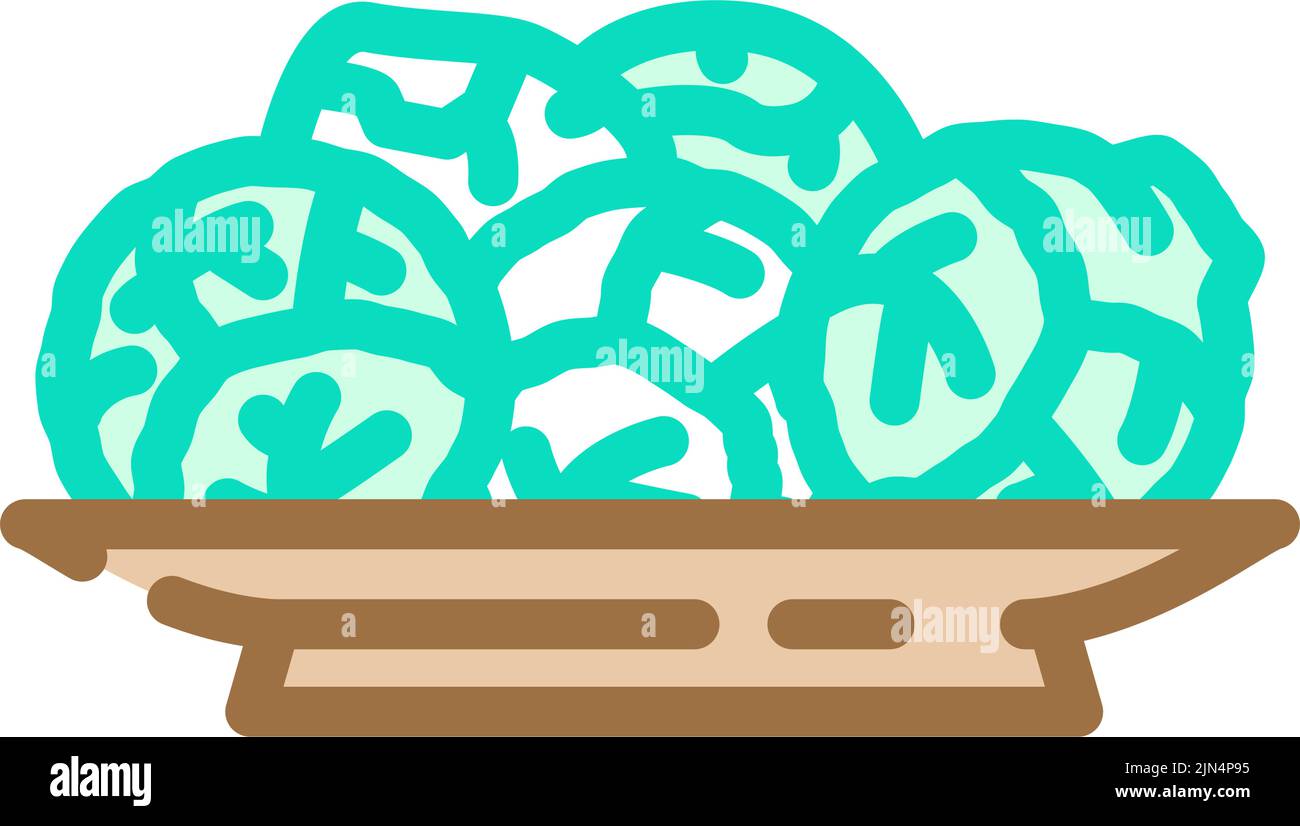 brussels sprouts color icon vector illustration Stock Vector Image ...