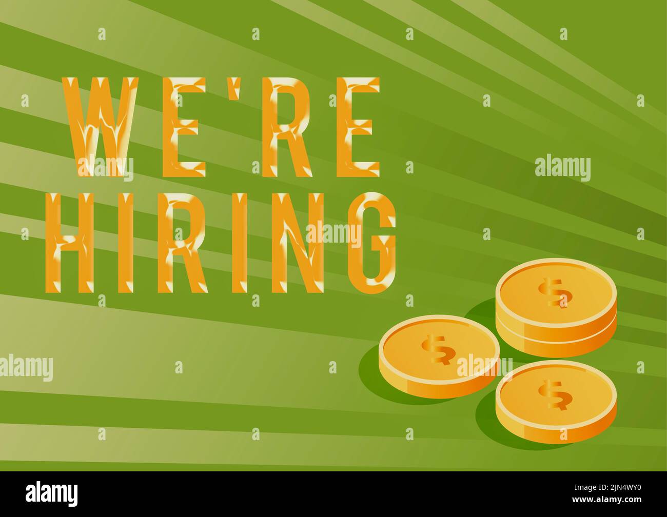 Text sign showing We Re Are Hiring. Conceptual photo Advertising ...