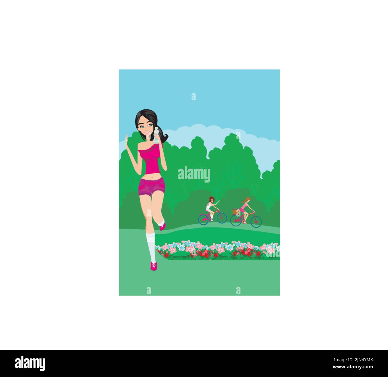 Recreation and Sports in the Park Stock Vector Image & Art - Alamy