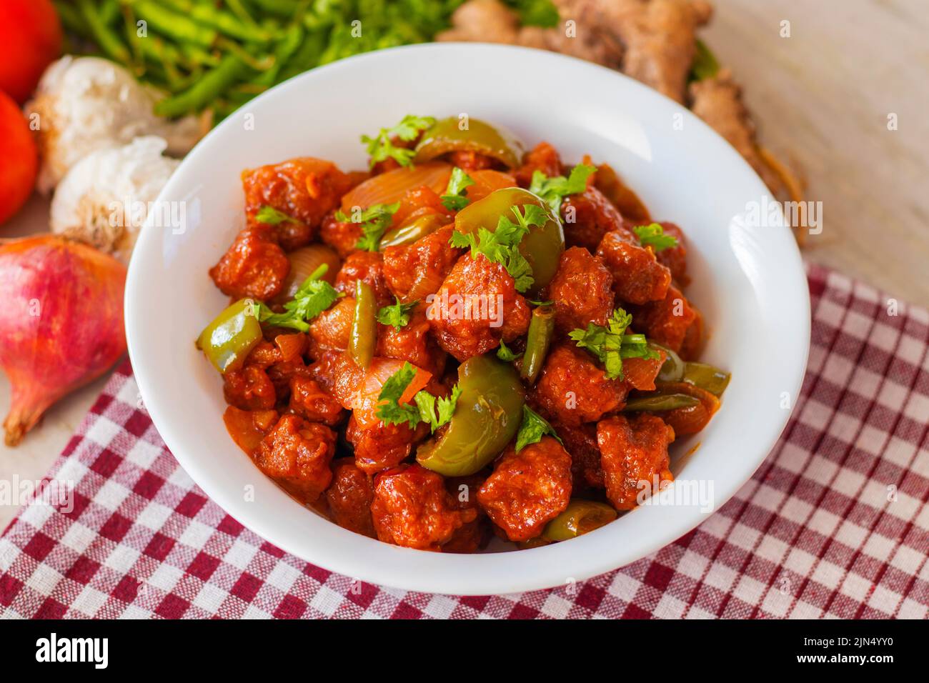 Soya Chunks Curry For Chapathi