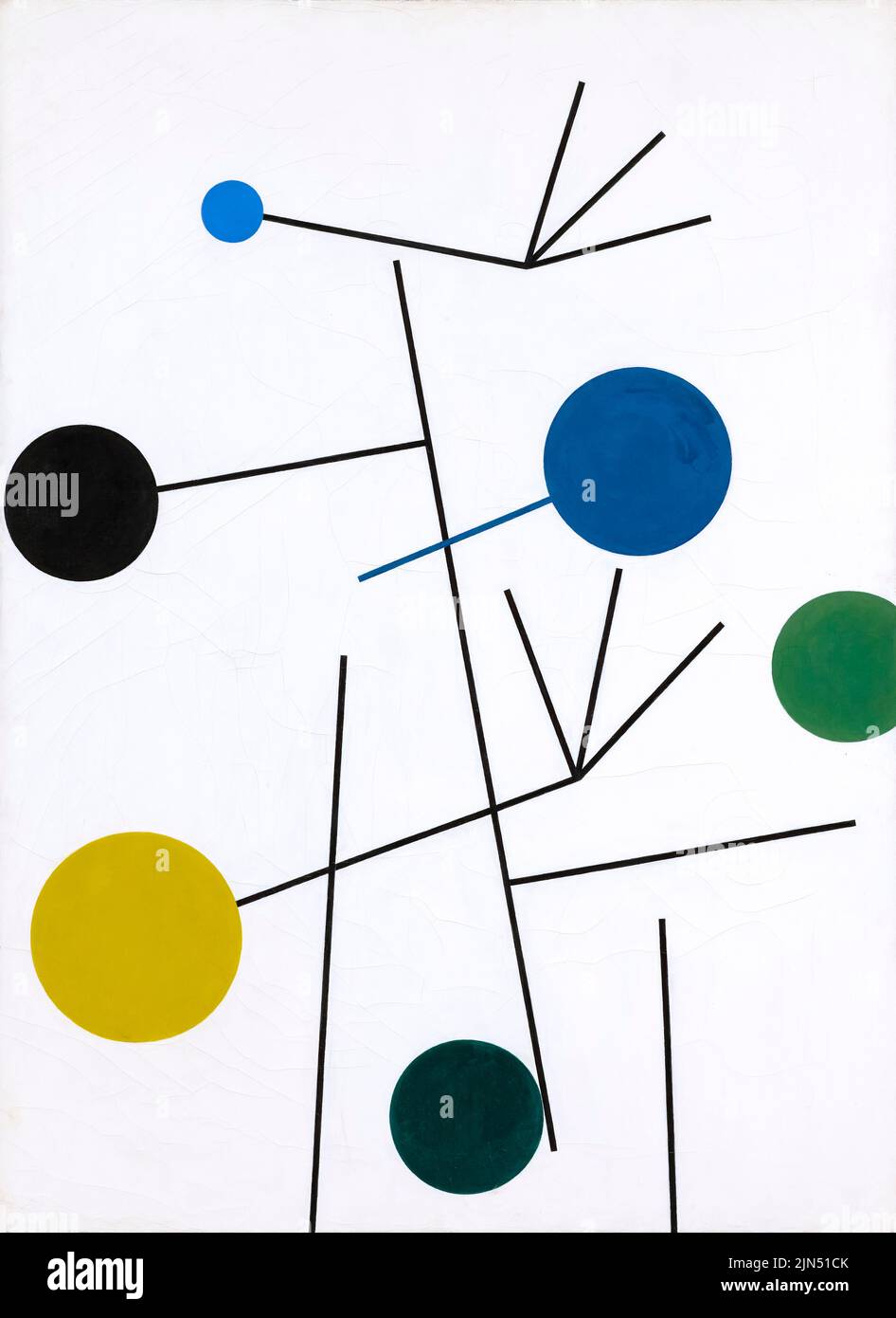 Sophie Taeuber-Arp, Equilibre, abstract painting in oil on canvas, 1934 Stock Photo
