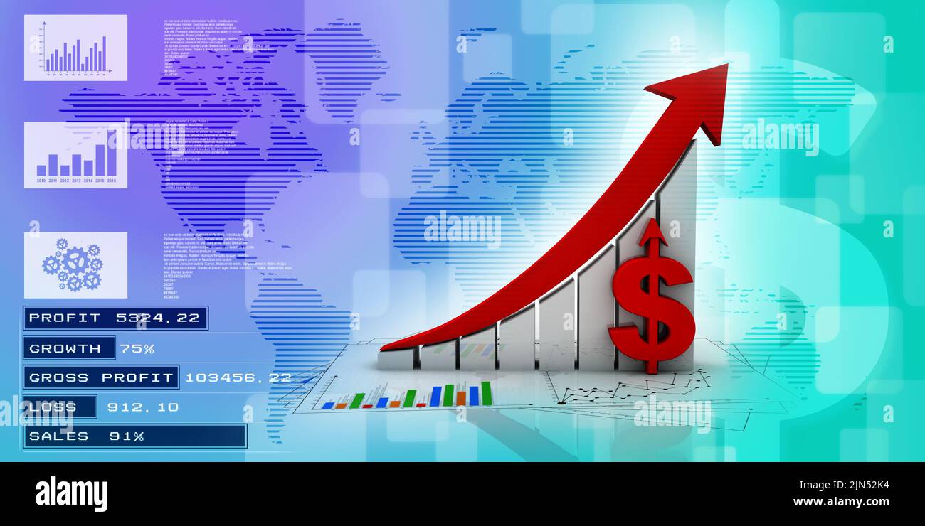3d rendering Stock market online business concept Stock Photo - Alamy