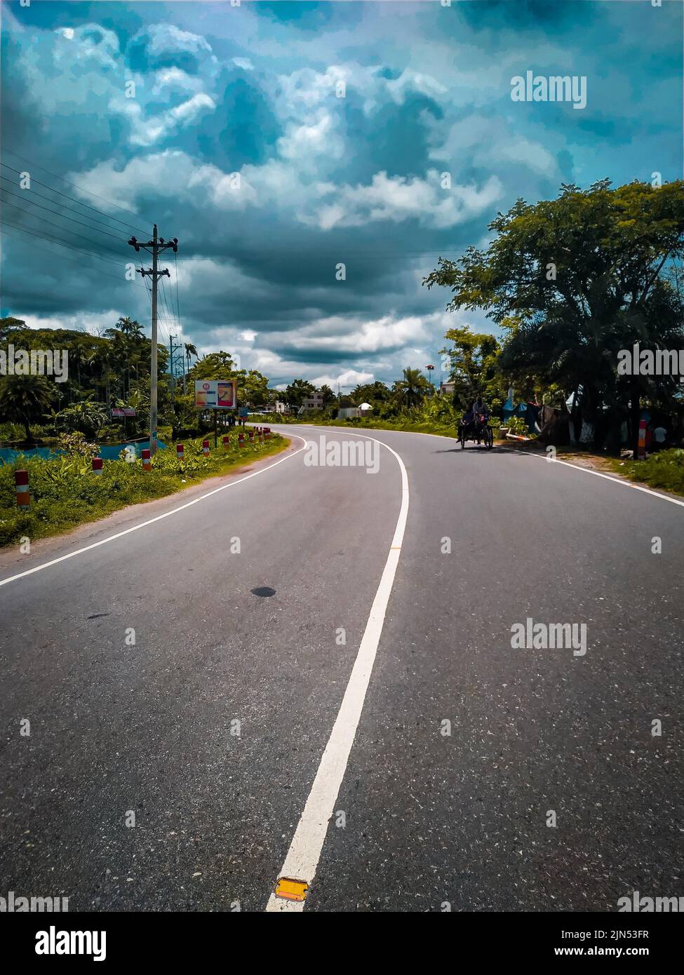 11-jul-22 Barishal, Bangladesh. view of highway road. Stock Photo