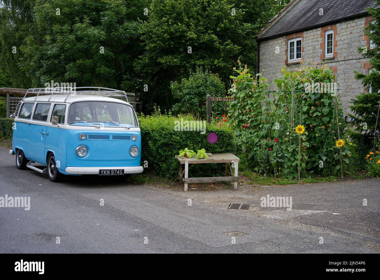 Volkswagen Van 1978 model year parked Stock Photo