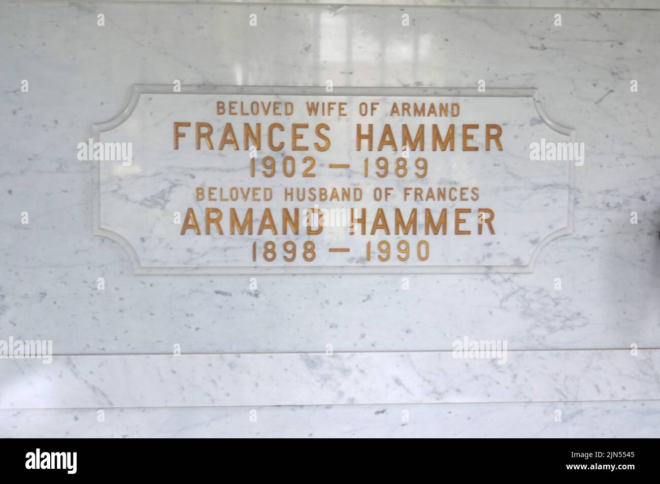Los Angeles, California, USA 1st August 2022 Armand Hammer's Grave in