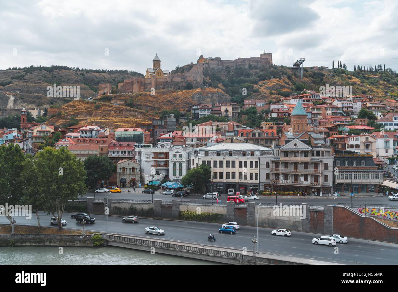 Tbilisi, 09 August, 2022 Old historic houses in Tbilisi